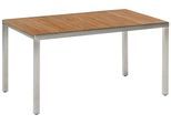 Gartentisch MERXX "Keros", braun (holzoptik, silber), B:90cm H:75cm T:150cm, Tische, Gartentisch, 90x150 cm