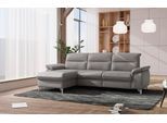 Ecksofa SIT & MORE "Astoria L-Form", grau, B:260cm H:91cm T:175cm, 100% Polyester, Sofas, Ecksofa, wahlweise mit motorischer Relaxfunktion