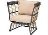 Relaxsessel GARDEN PLEASURE "PAROS", beige, B:69,5cm H:150cm T:83cm, Kissenbezug: 100% Polyester, Sessel, Relaxsessel, BxTxH: 69,5x83x150 cm, überdacht