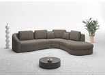 Ecksofa SIT & MORE "Jazz L-Form", braun (schlamm), B:303cm H:88cm T:274cm, 100% Polyester, Sofas, Ecksofa, In weiteren Größen erhältlich