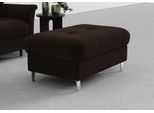 Hocker SIT & MORE "Marano", braun (espresso), B:102cm H:43cm T:67cm, 98% Polyester, 2% Polyamid, Hocker, Hocker, mit Stauraum
