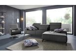 Ecksofa SIT & MORE "Gizeh L-Form", grau (steel), B:289cm T:178cm, Sofas, Ecksofa, Fußhöhe 15 cm, inklusive Sitztiefenverstellung und Kopfteilverstellung