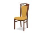 Esszimmerstuhl HOME AFFAIRE "FERDI Made in Italy, Massivholz", gelb (nuss, gelb, nussbaum, gelb), B:48cm H:100cm T:57cm, Massivholz, Stühle, Esszimmerstuhl, Bezug Feinstruktur (wasser- und fleckabweisend) oder Struktur