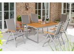 Garten-Essgruppe MERXX "Naxos", braun, Obermaterial: 100% Polyester, Sitzmöbel-Sets, Garten-Essgruppe