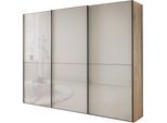 Schwebetürenschrank WIEMANN "Phoenix, Made in Germany, modernes Design, Highlight, Blickfang", glas champagner, B:223cm H:217cm T:67cm, Schränke, Schwebetürenschrank, maximaler Staurraum, inkl.Einlegeböden, Wäscheböden u. Dämpfer