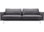 3,5-Sitzer "CR.414, Designsofa, edles Sofa, Loungesofa, Ledersofa, klares Design", schwarz (anthrazitgrau, schwarzgrau), B:220cm H:91cm T:106cm, CREATION BY ROLF BENZ, Sofas, 3 5-Sitzer, aus Leder oder Chenille, erstklassiger Sitzkomfort, legere Polsterung