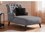 Loveseat HOME AFFAIRE "Amiens Sessel Loungesessel", grau, B:93cm H:94cm T:144cm, Struktur fein (100% Polyester);Samtoptik (100% Polyester), Sessel, Loveseat, mit wunderschöner Knopfheftung im Rücken