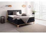 Boxspringbett OTTO HOME "Jelle", schwarz, B:181cm L:216cm, Komplettbetten, Boxspringbett, zertifizierte, recycelte Bezugsstoffe, verschiedene Ausführungen