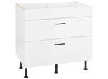 Kochfeldumbauschrank OPTIFIT "Elga", weiß (weiß, weiß), B:90cm H:87cm T:58,4cm, Holzwerkstoff, Schränke, Kochfeldumbauschrank, mit Soft-Close-Funktion, höhenverstellbaren Füße, Breite 90 cm