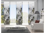 Schiebegardine VISION S "LAYON 5er SET" Gr. 1, grau (anthrazit), B:60cm H:260cm, Polyester, Gardinen, Schiebegardine, Schiebevorhang Digidruck 5er Set LAYON