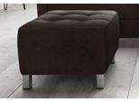 Hocker SIT & MORE "Pablo", schwarz, B:58cm H:43cm T:58cm, Luxus-Microfaser (90% Polyester; 10% Polyamid);Luxus-Microfaser ALTARA NUBUCK (100% Polyester);Kunstleder SOFTLUX, Hocker, Hocker