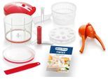 Zerkleinerer GENIUS "Nicer Dicer Twist", rot, Zerkleinerer, Zerkleinerer, + Zitruspresse, 2 einstellbare Geschwindigkeitsstufen