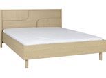 Einzelbett GAMI "Galys Bett 160 x 200", beige (eiche rookwood nachbildung, eiche rookwood nachbildung, eiche rookwood nachbildung), B:174cm H:103cm L:204cm, Betten, Einzelbett, Mit Beleuchtetem Kopfteil