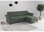 Ecksofa SIT & MORE "Glendale, L-Form", grün (jungle), B:253cm H:84cm T:166cm, 90% Polyester, 10% Polyamid, Sofas, Ecksofa, inkl. Kopfteilverstellung, wahlweise mit Vorziehsitz und Bettkasten