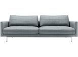 3,5-Sitzer "CR.414, Designsofa, edles Sofa, Loungesofa, Ledersofa, klares Design", blau (wasserblau, steingrau), B:220cm H:91cm T:106cm, CREATION BY ROLF BENZ, Sofas, 3 5-Sitzer, aus Leder oder Chenille, erstklassiger Sitzkomfort, legere Polsterung