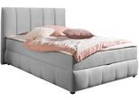 Boxbett OTTO HOME "Hartley inkl. Bettkasten und Topper, auch in Überlänge erhältlich", grau, B:152cm L:230cm, Komplettbetten, Boxbett, wahlweise mit Bonnell- oder TTFK-Matratze in H2, H3 o. H4 erhältlich