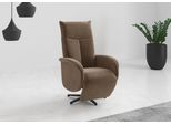 TV-Sessel SIT & MORE "Juma, inkl. Drehfunktion & Kopfteilverstellung", braun (hellbraun), B:75cm H:110cm T:82cm, 100% Polyester, Sessel, TV-Sessel, Höhe Armlehne 66 cm, wahlweise mit Aufstehhilfe, 2 Motoren und Akku
