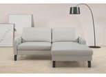 Ecksofa HOME AFFAIRE "Lecce, L-Form, Federkernpolsterung, Breite 194 cm", grau, B:194cm H:86cm T:164cm, 100% Polyester, Sofas, Ecksofa, inkl. saugroboterfreundliche Höhe & schmale Armlehnen