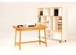 Schreibtisch WOODMAN "Walter", braun (eichefarben), B:114cm H:80cm T:61cm, Tische, Schreibtisch, skandinavisches Design, Holzfurnier aus Eiche, FSC