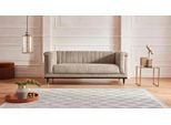 2-Sitzer HOME AFFAIRE "Chamby", beige, B:180cm H:71cm T:85cm, Luxus-Microfaser Lederoptik (100% Polyester), Scheuertouren: 40.000, Pilling: 4;Samtoptik (100% Polyester), Sofas, 2-Sitzer, mit Holzrahmen unten und Steppung im Lehnenbereich