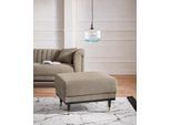 Polsterhocker HOME AFFAIRE "Chamby New", beige, B:70cm H:46cm T:64cm, Bouclé (100% Polyester), Hocker, Polsterhocker, im Bouclé-Strukturbezug