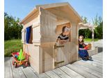 Spielhaus WEKA "Tabaluga Spielplatz", beige (natur), Spielhäuser, KinderB:286cm H:154cm T:153cm, Holzwerkstoff, Spielhaus, BxTxH: 286x153x154 cm, B:286cm H:154cm T:153cm