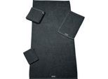 Saunatuch ROSS "SELECTION", grau (schiefer), B:80cm L:200cm, Frottier, Obermaterial: 100% Baumwolle, Handtücher, Saunatuch, Aus Bio-Baumwolle