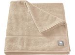 Badetuch MUSTERRING "Solid", beige, B:80cm L:160cm, Frottee, Baumwolle, Handtücher, Badetuch, hautschmeichelnde Airtouch Qualität
