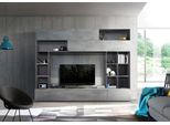 Wohnwand HOME AFFAIRE "Praktiko", grau (beton, optik, grau), B:277cm H:209cm T:40cm, Kastenmöbel-Sets, Wohnwand