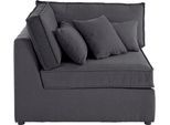 Sofa-Eckelement OTTO HOME "Florid", schwarz, B:99cm H:75cm T:100cm, Baumwollmix (60% Baumwolle/40% Leinen);Struktur fein (100% Polyester);Samtoptik (100% Polyester);Samtvelours (100% Polyester);Struktur (100% Polyester);Struktur recycelt (100% recyceltes Polyester), Polsterelemente, Sofa-Eckelement, Teil eines Modulsofas, fester Sitzkomfort, auch in Cord