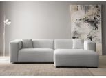 Ecksofa HOME AFFAIRE "BAKELS, L-Form in Cord oder Boucle-Stoff, moderne Couch", grau (hellgrau), B:267cm H:66cm T:163cm, Sofas, Ecksofa, wahlweise Recamiere rechts/links, bequemer Sitzkomfort