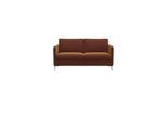 2-Sitzer FLEXLUX "Fiore, super Sitzkomfort durch Kaltschaum im Sitz", braun (cognac), B:149cm H:85cm T:92cm, 100% Polyester, Sofas, 2-Sitzer, schmale Armlehnen, Füße Alu