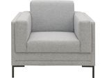 Sessel "LOOKS VII", silber, B:97cm H:82cm T:90cm, 100% Polyester, LOOKS BY WOLFGANG JOOP, Sessel, Sessel, klare Linien, edles Design