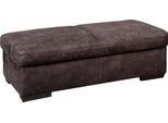 Hocker EXXPO - SOFA FASHION "Salerno Bankhocker, bequem und komfortabel", braun (dunkelbraun), B:140cm H:46cm T:67cm, Hybrid Lederfaserstoff (Grundgewebe 41% Lederfaser, 39% Polyester, 20% Baumwolle) 100%PU;NaturLeder;Primabelle-Microfaser (100% Polyester);Luxus-Microfaser (100% Polyester);Luxus-Kunstleder, Hocker, Hocker