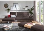Ecksofa W.SCHILLIG "broadway, Designsofa mit tollem Sitzkomfort, L-Form", braun (mocca s37), B:291cm H:94cm T:164cm, Stoff S37 (100% Polyester): Luxus-Microfaser in Lederoptik, Sofas, Ecksofa, Sitztiefenverstellung, Kopfteil- & Seitenteilverstellung, Breite 291cm