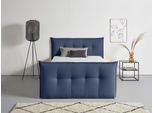 Boxbett HOME AFFAIRE "Kederleicht", blau, B:175cm L:226cm, Komplettbetten, Boxbett, inklusive Fußteil, Bettkasten & Topper, in 4 Breiten und 2 Härtegraden