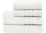 Handtuch Set DONE. "Daily Uni", weiß (wollweiß), 4 Stk., 2 Handtücher (50x100cm), 2 Duschtücher (70x140cm), Walkfrottier, Walkfrottier, Obermaterial: 100% Baumwolle, Handtücher, Handtuch Set, saugfähiges Walkfrottier, in verschiedenen Set Varianten erhältlich
