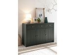 Sideboard HOME AFFAIRE "Ascot", grün, B:130cm H:86cm T:43cm, Holzwerkstoff, MDF, Metall, Sideboards, Sideboard, Breite 130 cm