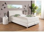 Boxspringbett HOME AFFAIRE "Coloma" erhältlich in H2, H3 oder H4 inkl. Topper", beige (creme, natur), B:167cm L:215cm, Komplettbetten, Boxspringbett, in H2, H3 oder H4 erhältlich