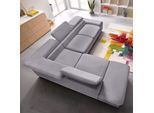 Ecksofa SIT & MORE "Alcatraz L-Form", grau, B:272cm H:94cm T:226cm, Struktur fein (97% Polyester, 3% Polyamid);Luxus-Microfaser ALTARA NUBUCK (95% Polyester, 5% Baumwolle);Struktur (100% Polyester), Sofas, Ecksofa, wahlweise mit Bettfunktion
