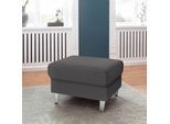 Hocker SIT & MORE "Texel", grau (dunkelgrau), B:75cm H:47cm T:63cm, Kunstleder SOFTLUX;Luxus-Microfaser ALTARA NUBUCK (100% Polyester);Struktur (100% Polyester), Hocker, Hocker