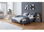 Polsterbett, schwarz (charcoal), B:170cm H:98cm L:210cm, Bezug Bett: 100% Polyester;Bonnell-Federkernmatratze: 51% Polypropylen, 39% Polyester, 10% Baumwolle;Kaltschaummatratze: 100% Polyester, Bezug abnehm- und waschbar bis 60C, WESTFALIA SCHLAFKOMFORT, Betten, Polsterbett