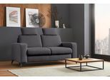 2-Sitzer HOME AFFAIRE "Lolland", grau (anthrazit), B:173cm H:88cm T:88cm, Struktur imprägniert - feucht abwischbar (100% Polyester);Struktur Flausch (90% Polyester, 10% Polyamid);Luxus-Microfaser ALTARA NUBUCK (100% Polyester), Sofas, 2-Sitzer, mit Federkern, auch mit abwischbarem Bezug