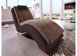 Relaxliege HOME AFFAIRE "Vengo 2, moderne Solitär Relaxpolsterliege, bequem und elegant", braun (dunkelbraun, cappuccino), B:70cm H:92cm T:170cm, Sofas, Relaxliege, mit Kopfkissen, Mattenoptik auf Korpus