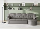 Ecksofa DOMO COLLECTION "Pegnitz, elegante Rückensteppung, kompakte Stellmaße 238/141cm, L-Form", grau, B:238cm H:82cm T:141cm, 100% Polyester, Sofas, Ecksofa, wahlweise mit Bettfunktion