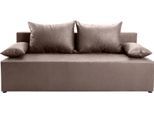 Schlafsofa EXXPO - SOFA FASHION "Exxpo Tabou, Sofabett mit tollen Optionen", silber, B:193cm H:88cm T:85cm, Luxus-Microfaser (100% Polyester), Sofas, Schlafsofa, Bettfunktion,Bettkasten, wahlweise mit Liftbettfunktion und Federkern