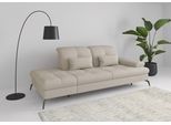 Recamiere SIT & MORE "Amica, inkl. Sitztiefenverstellung und Armteilverstellung", beige (creme), B:231cm H:90cm T:122cm, 95% Polyester, 5% Polyamid, Sofas, Recamiere, wahlweise mit Kopfteilverstellung und Stauraum