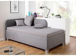 Polsterliege MAINTAL "Aolana", grau (grau, grau), B:102cm L:205cm, Komplettbetten, Polsterliege, mit Bettkasten, in 2 Breiten, Federkern- oder Bonellmatratze wählbar