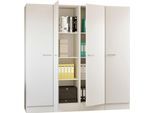 Mehrzweckschrank-Set FLEX-WELL "LUCCA, 4-teilig, Büro, Ankleide, Küche oder Werkstatt.., Breite 200 cm", weiß, B:200cm H:200cm T:57cm, Kastenmöbel-Sets, Mehrzweckschrank-Set, Kombination aus 4 Vorratsschränken