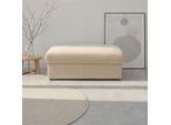Hocker DOMO COLLECTION "Dundee, passende Ergänzung zum Mega-Sofa", rosa (rose), B:112cm H:45cm T:68cm, 100% Polyester, Hocker, Hocker, pflegeleichter, edler Strukturstoff in Chenille-Optik